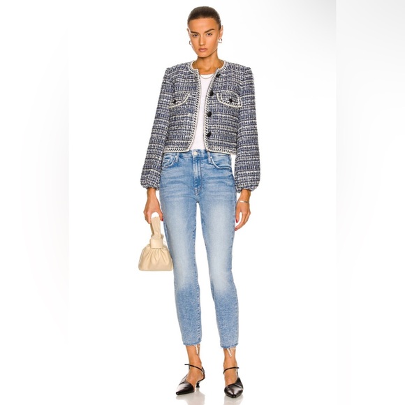 MOTHER Denim - Mother Jeans High Waisted Looker Ankle Fray in Deep Breaths, size 25